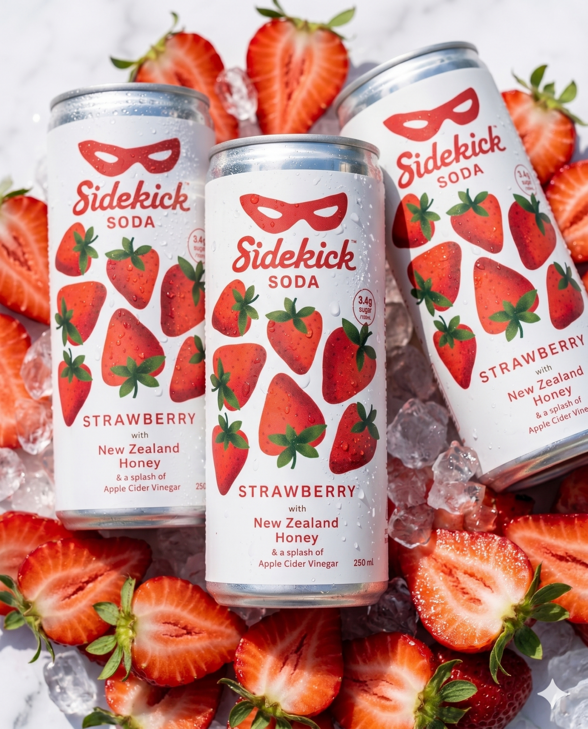 Sidekick Strawberry Soda 12-Pack NZ - The Better Kiwi Co