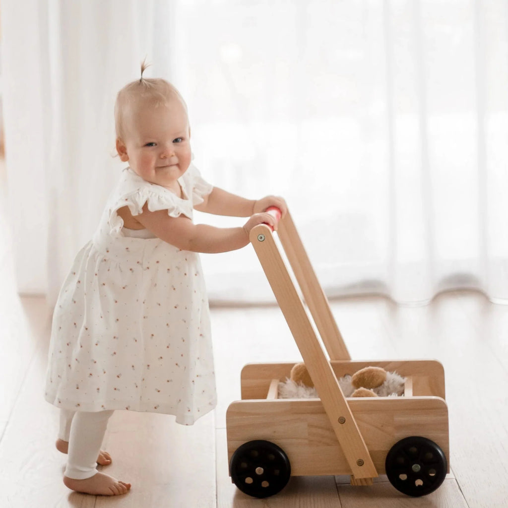 Wooden Classic Baby Walker - QToys | Wooden Toy NZ