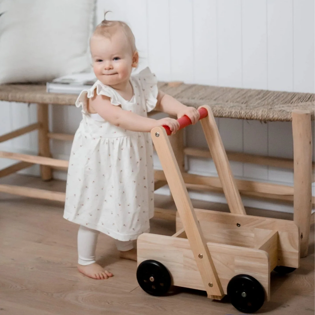 Wooden Classic Baby Walker - QToys | Wooden Toy NZ