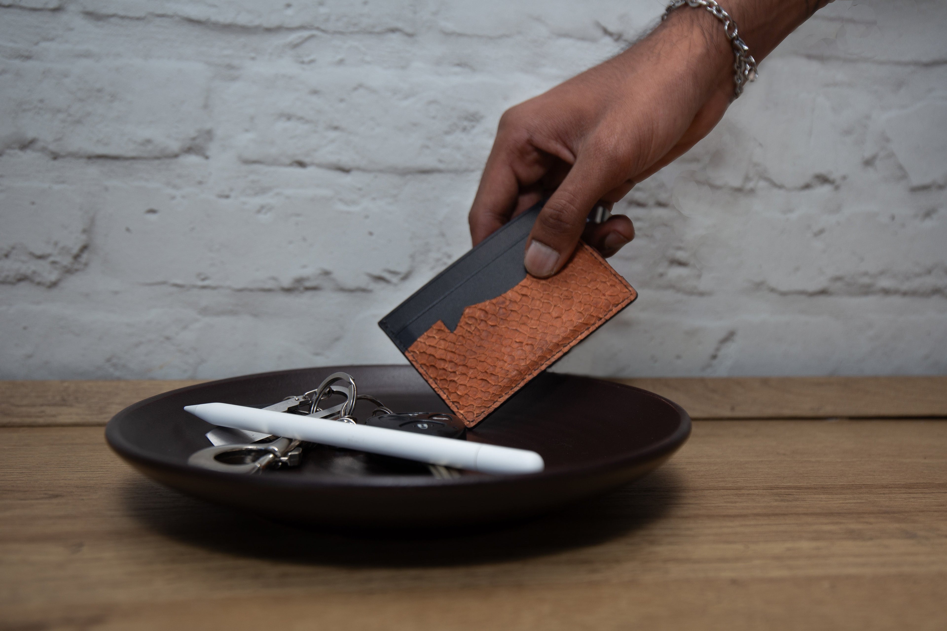 Fish Leather Card Holder Wallet