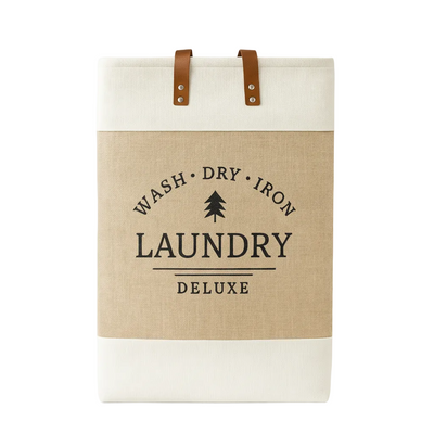 Frankly Cotton Laundry Deluxe Hamper with Handles