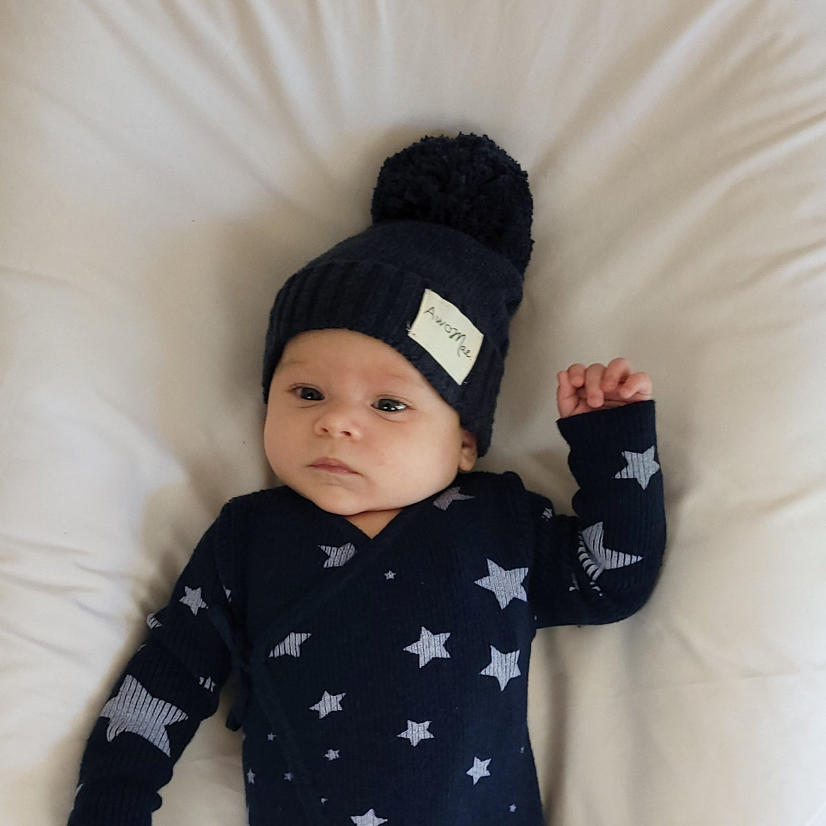 Textured cotton Beanie - Midnight - The Better Kiwi Co