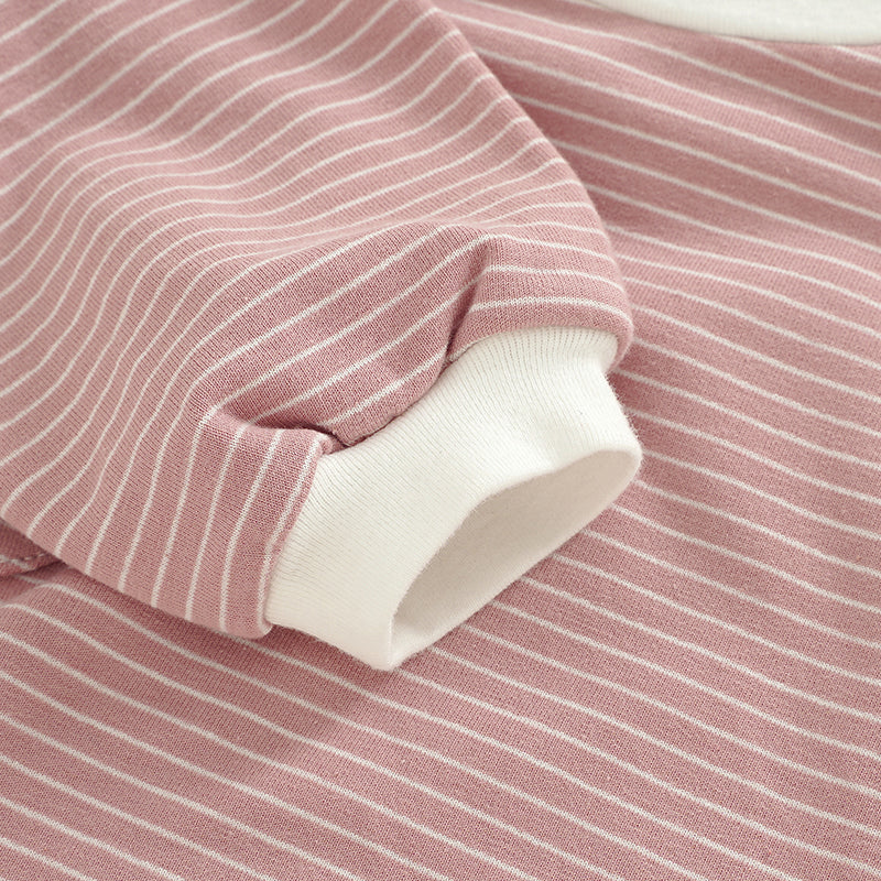 Striped Coveralls - Salmon