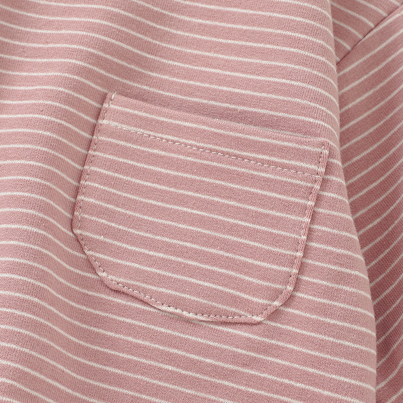 Striped Coveralls - Salmon