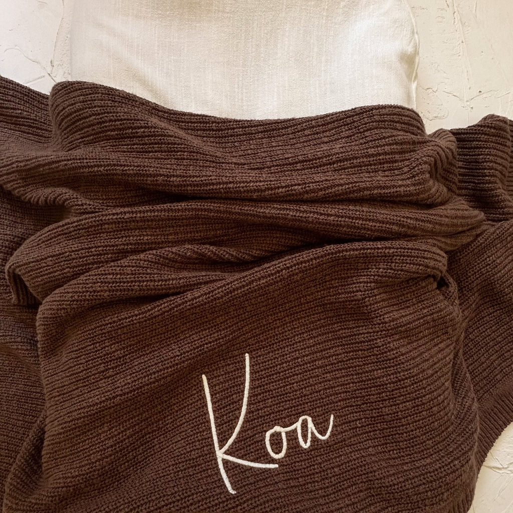 Knit blanket- Cocoa - The Better Kiwi Co