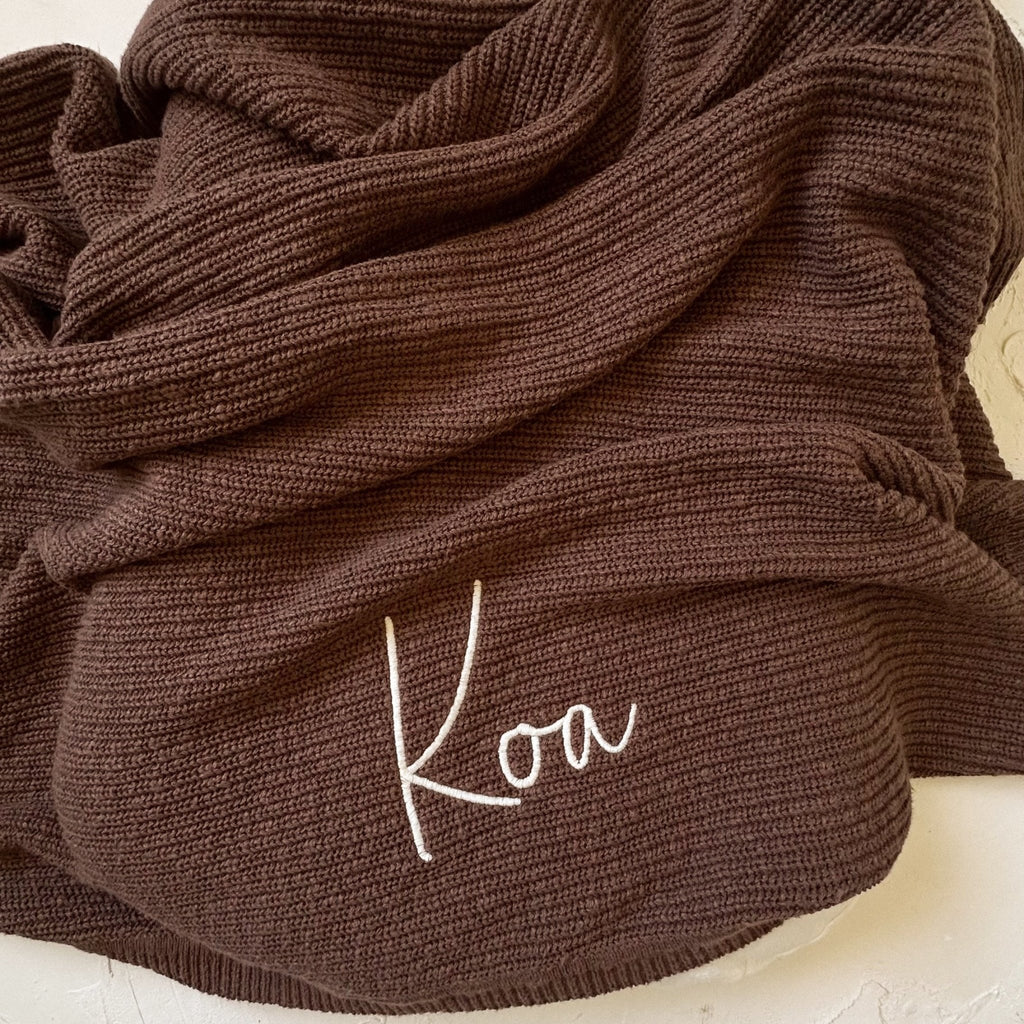 Knit blanket- Cocoa - The Better Kiwi Co