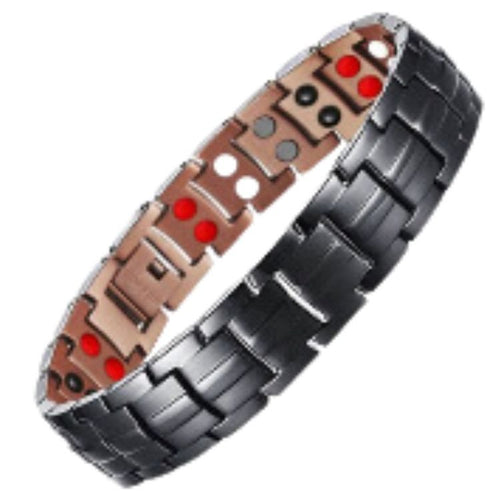 Black Copper Double Row Bio Elements Energy Germanium Bracelet - The Better Kiwi Co
