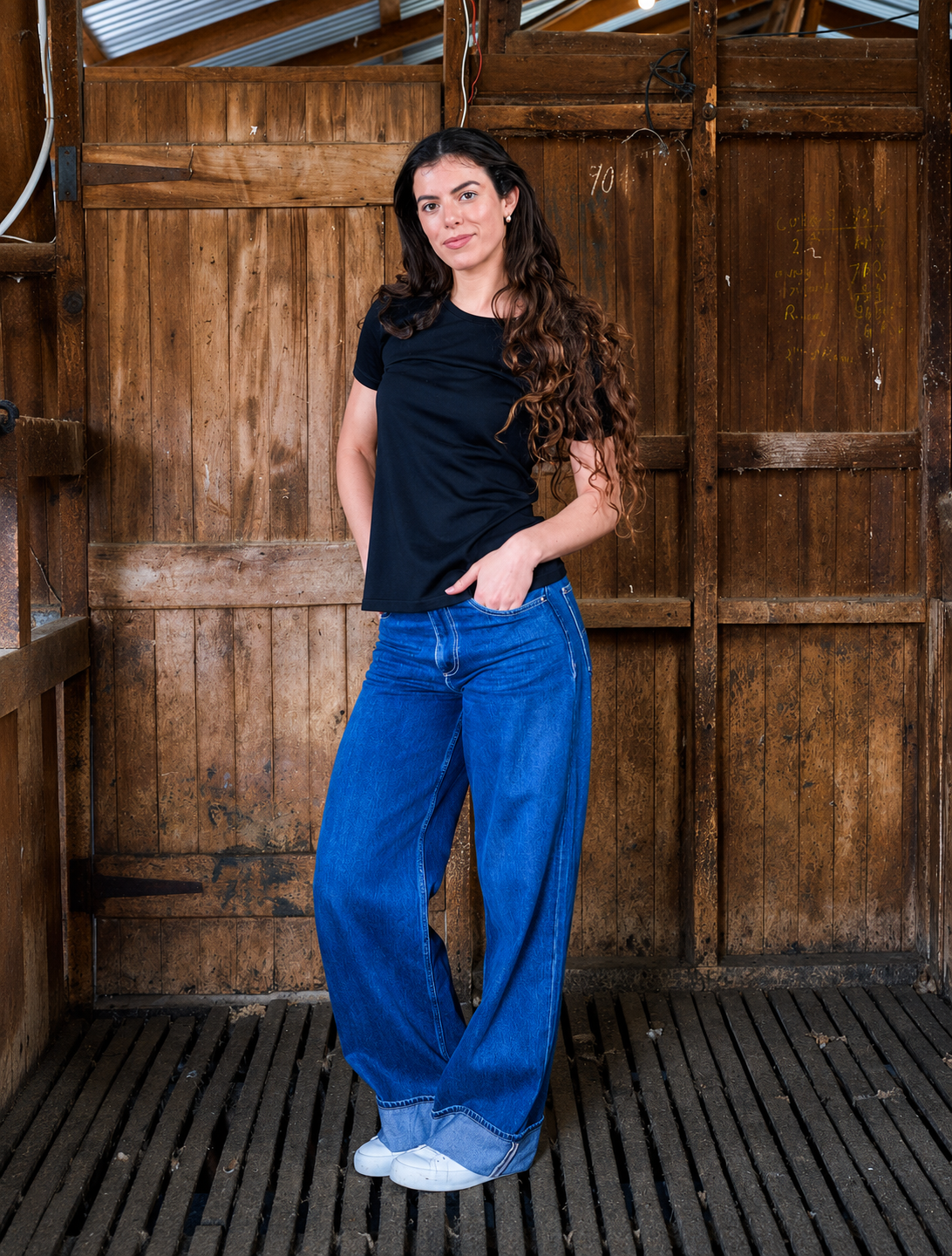 Women's Crew T-Shirt - 100% Merino Wool, Black