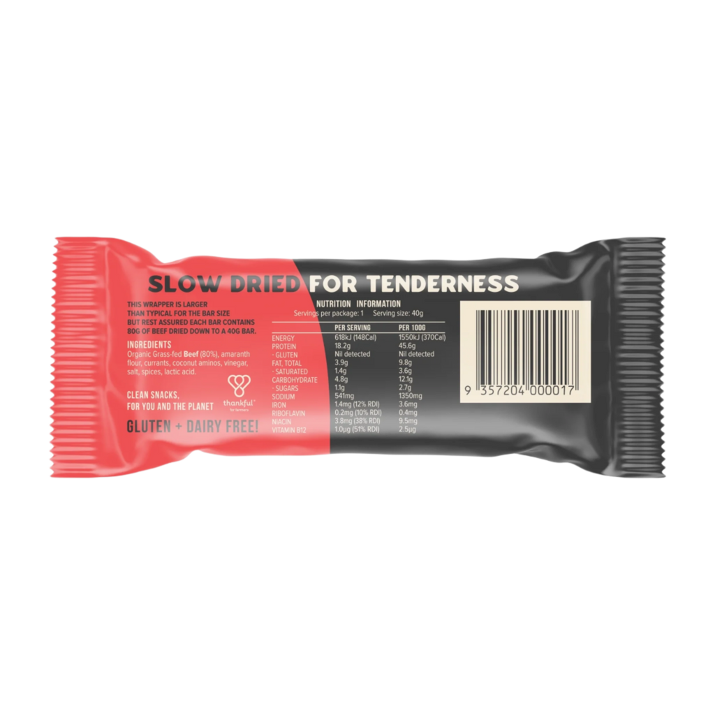 Organic Beef Bar | Cayenne Chilli