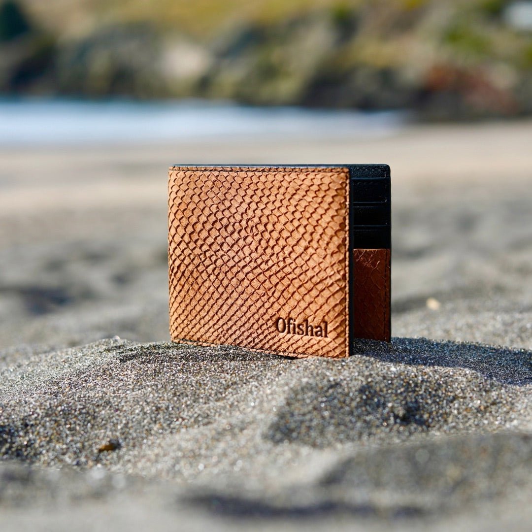 Fish Leather Bifold Wallet - The Better Kiwi Co
