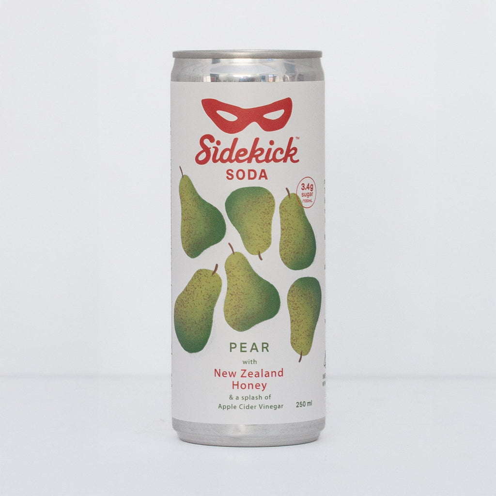 Sidekick Pear Soda 12-Pack NZ - The Better Kiwi Co