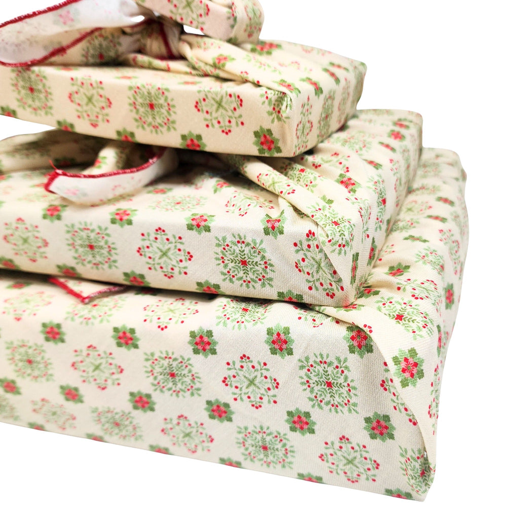 Folk Blomsterkunst - 4 Furoshiki Gift Wraps