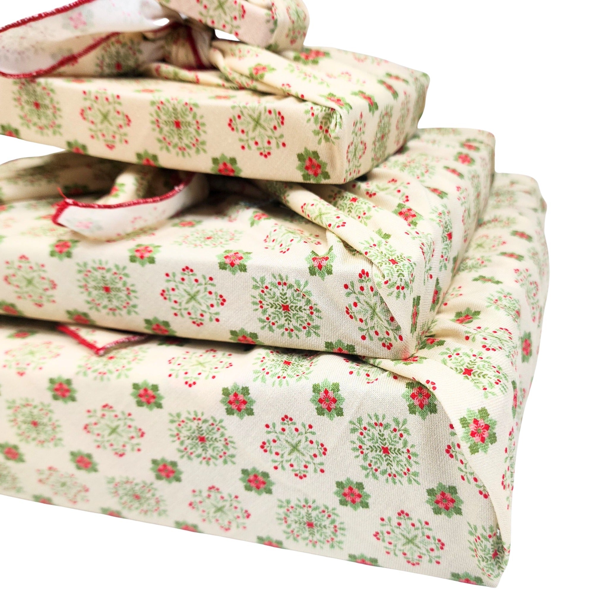 Folk Blomsterkunst - 4 Furoshiki Gift Wraps
