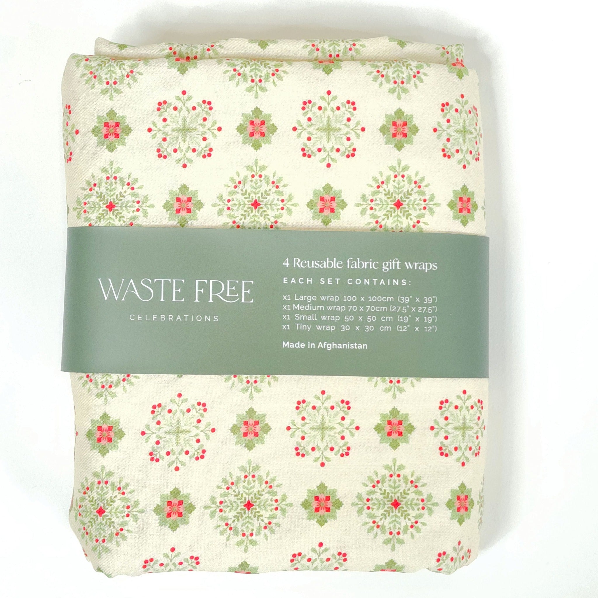Folk Blomsterkunst - 4 Furoshiki Gift Wraps