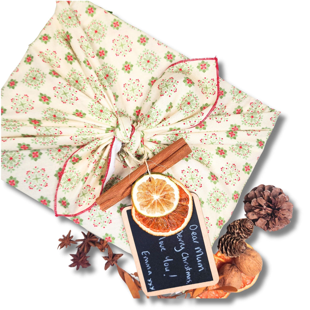 Folk Blomsterkunst - 4 Furoshiki Gift Wraps