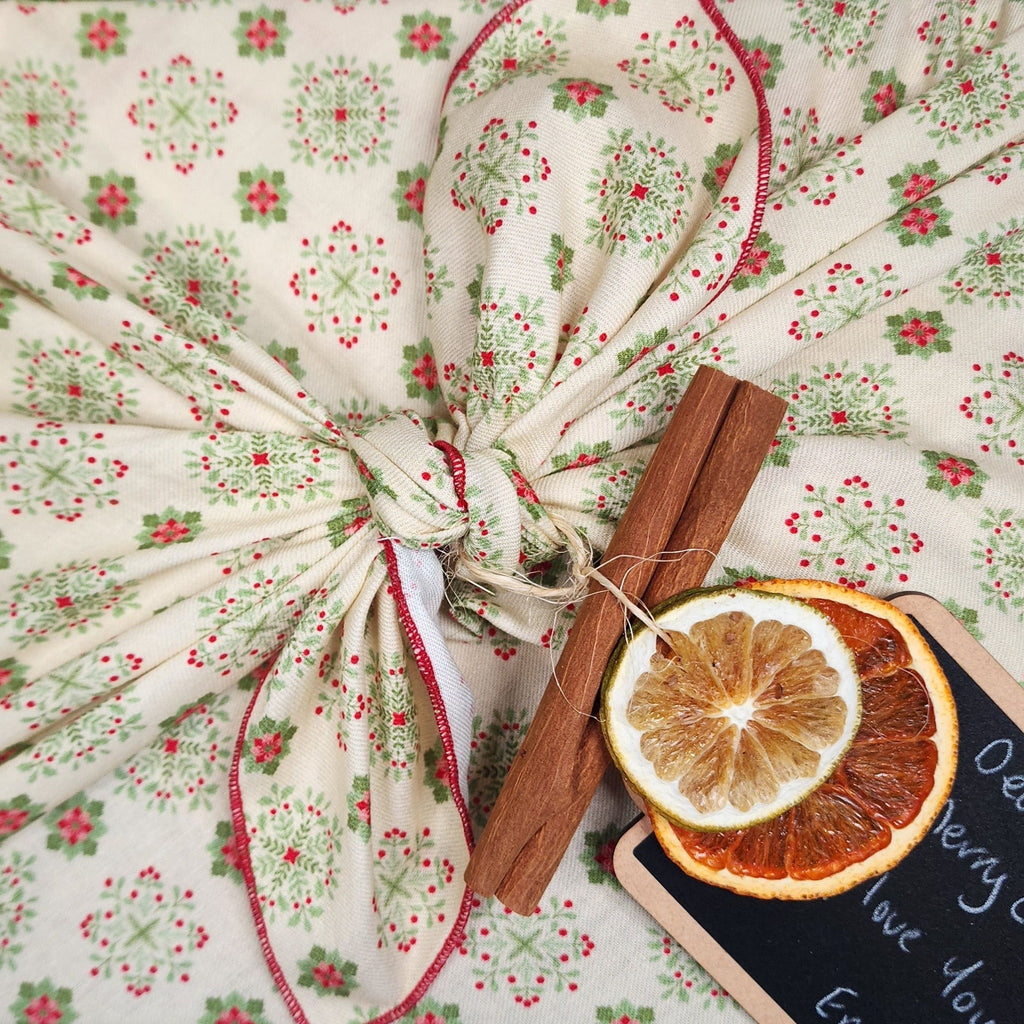 Folk Blomsterkunst - 4 Furoshiki Gift Wraps