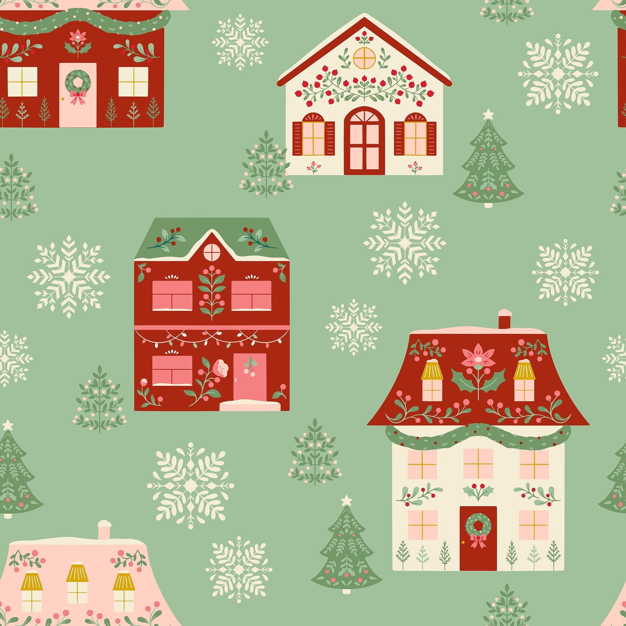 Folk Julandsby (Reusable Gift Bag Set)