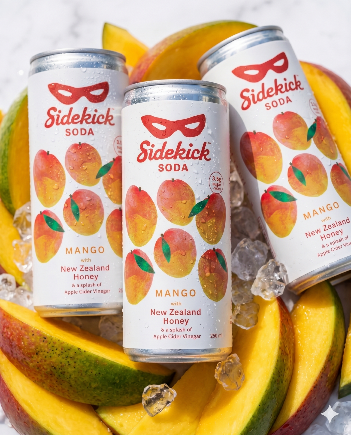 Sidekick Mango Soda 12-Pack NZ - The Better Kiwi Co
