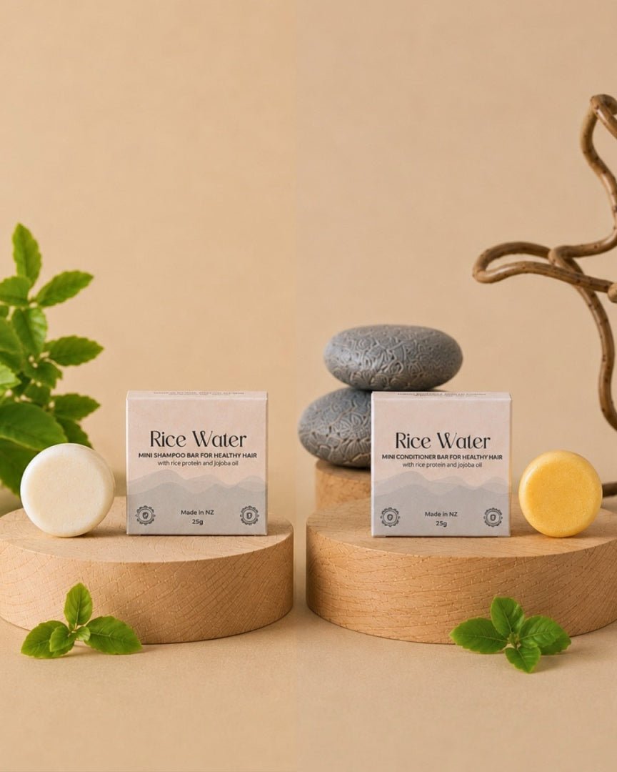 Rice Water Hair Shampoo & Conditioner Combo - Mini - The Better Kiwi Co