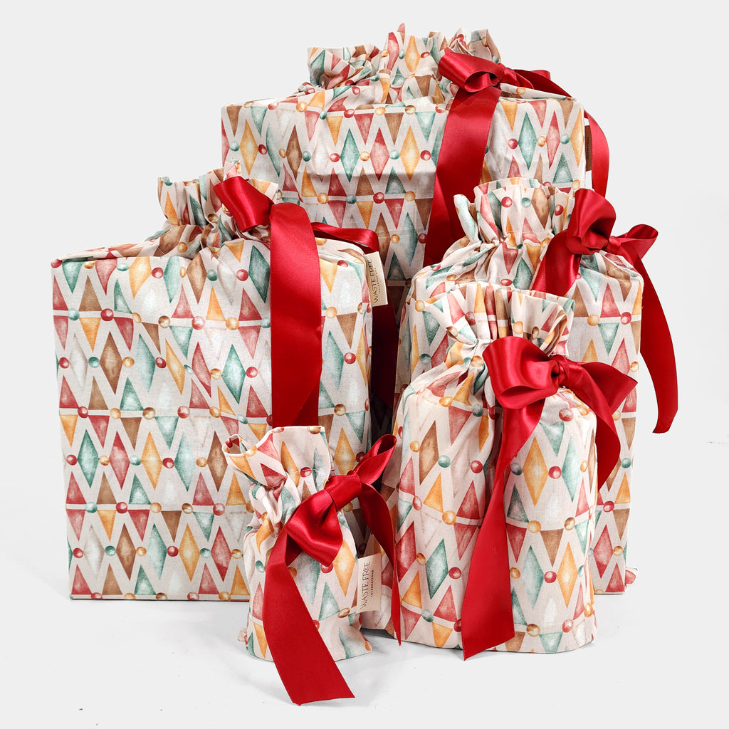 Nutcracker Harlekin (Reusable Gift Bag Set)