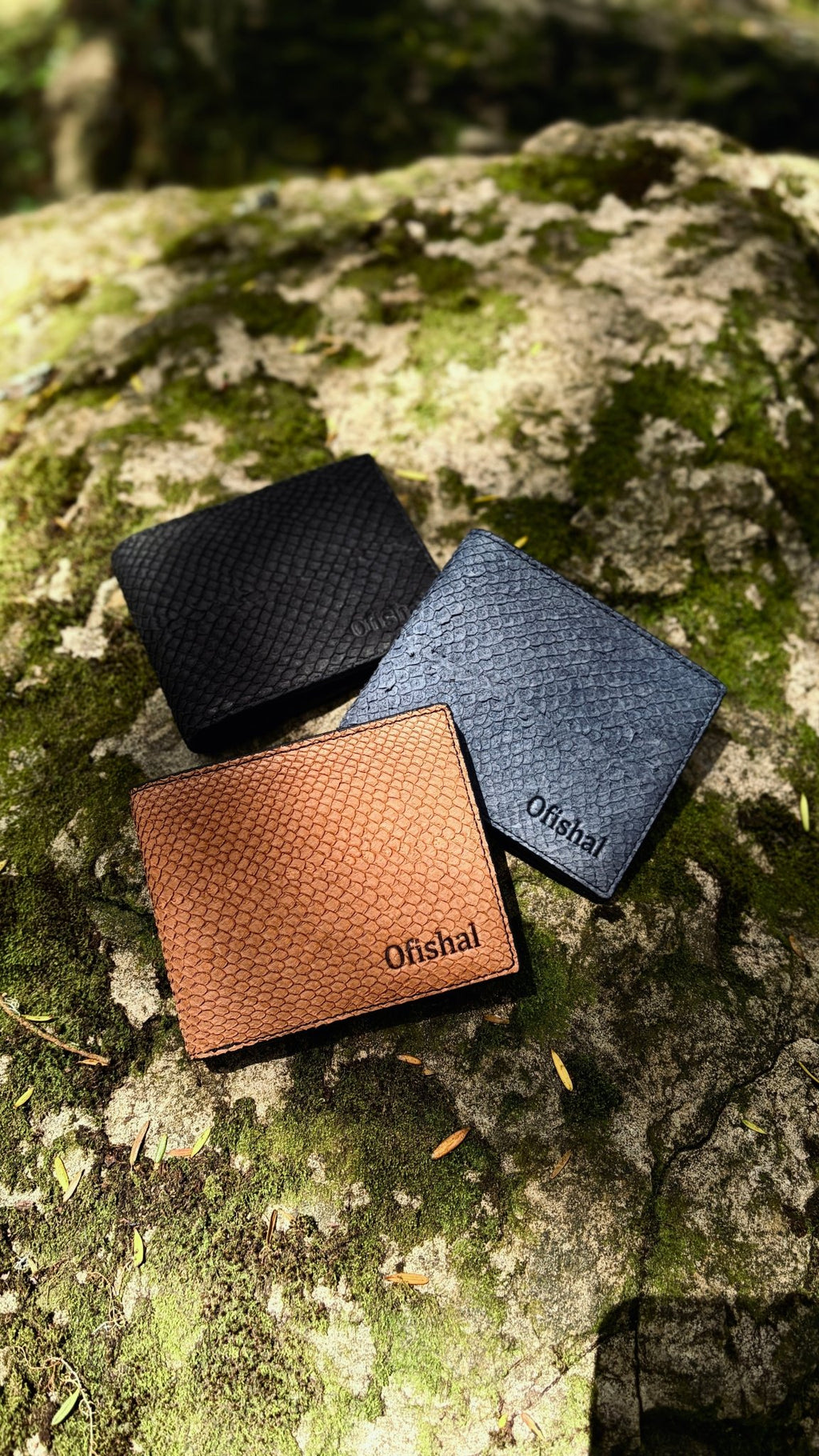 Fish Leather Bifold Wallet - The Better Kiwi Co