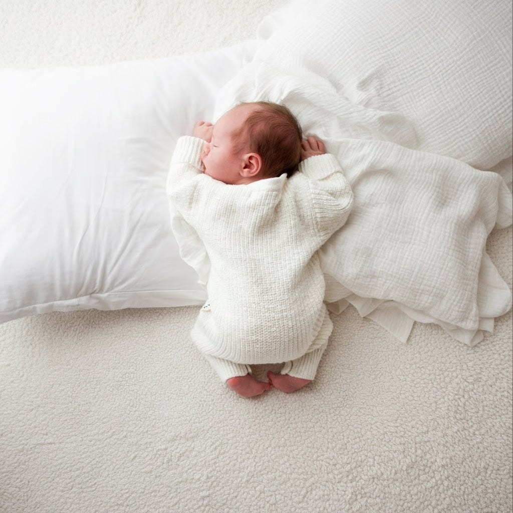 Classic chunky knit romper - Snow - The Better Kiwi Co