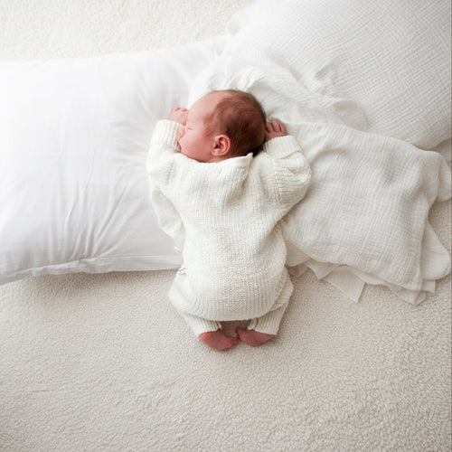 Classic chunky knit romper - Snow - The Better Kiwi Co