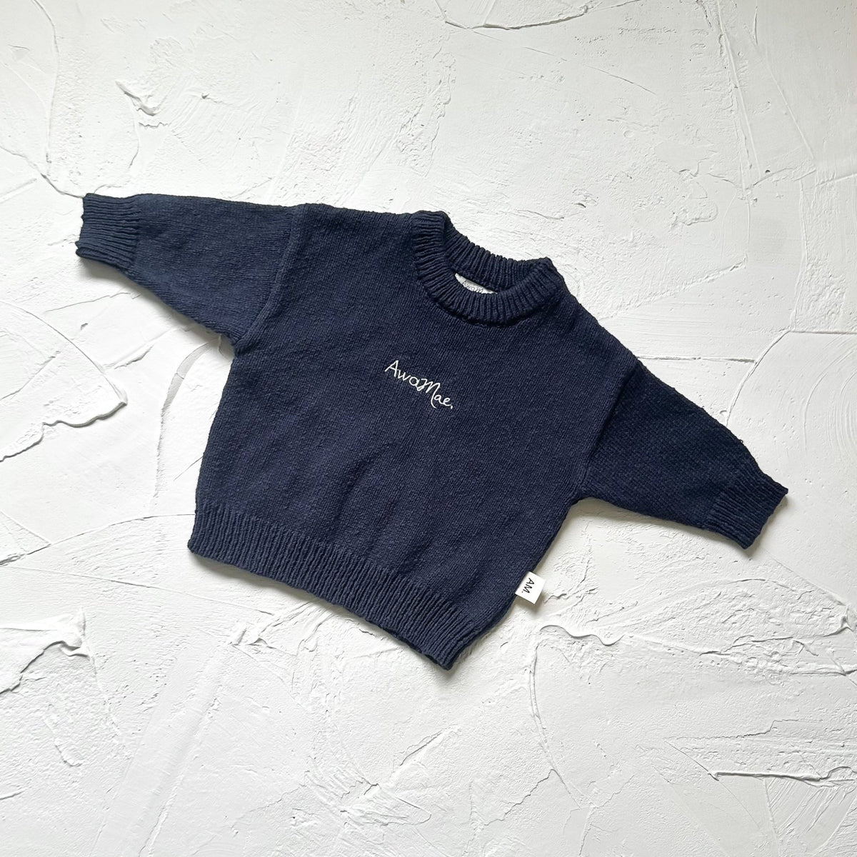 Textured Cotton Jumper - Midnight - The Better Kiwi Co
