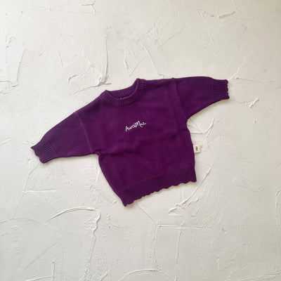 Cotton Jumper - Plum