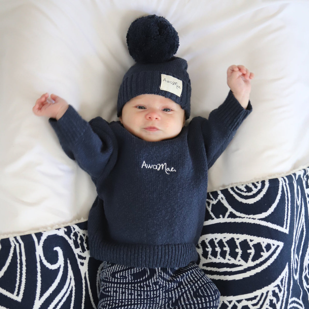 Textured Cotton Jumper - Midnight - The Better Kiwi Co