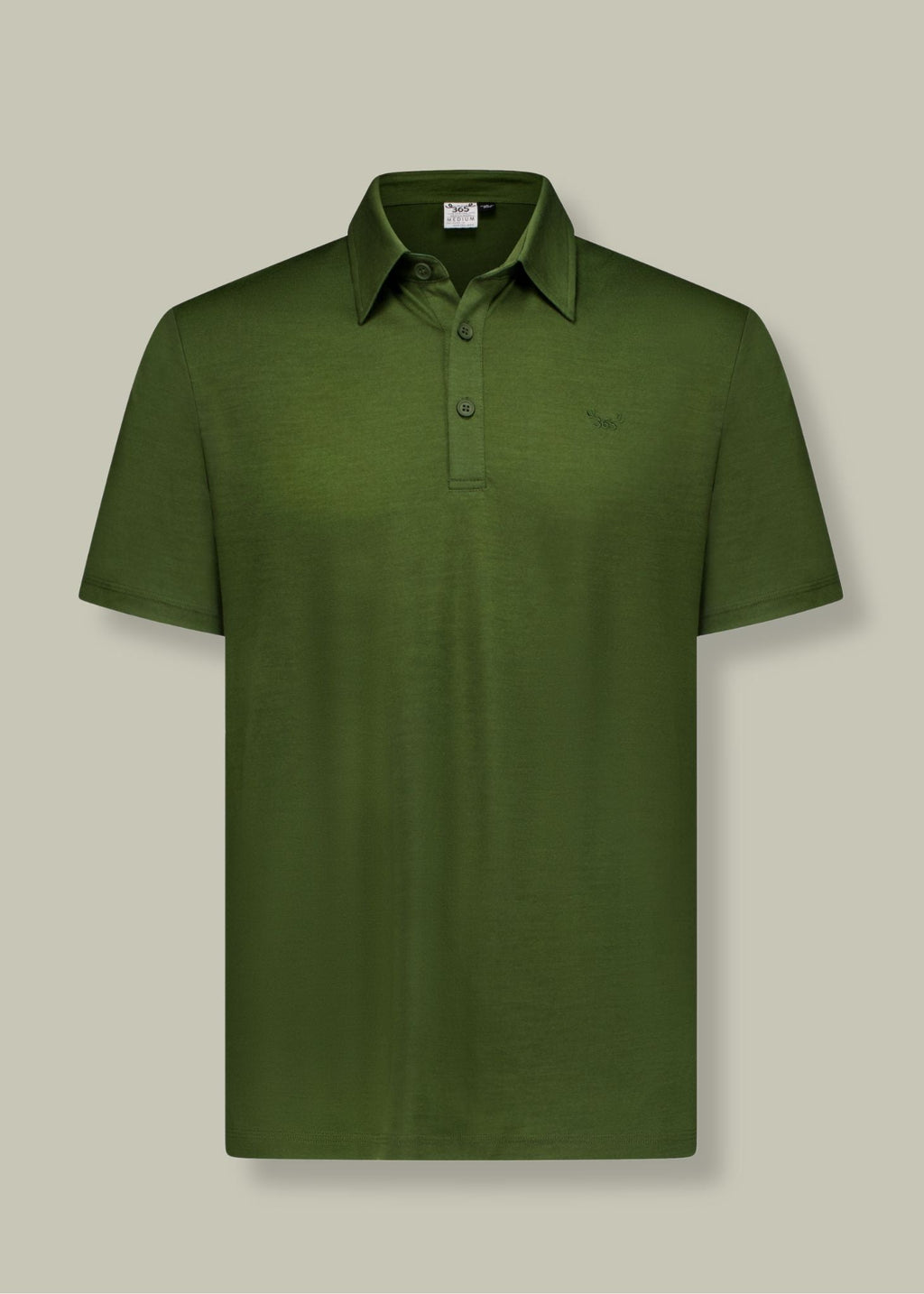 Men's Polo - 100% Merino Wool, Khaki Green - The Better Kiwi Co