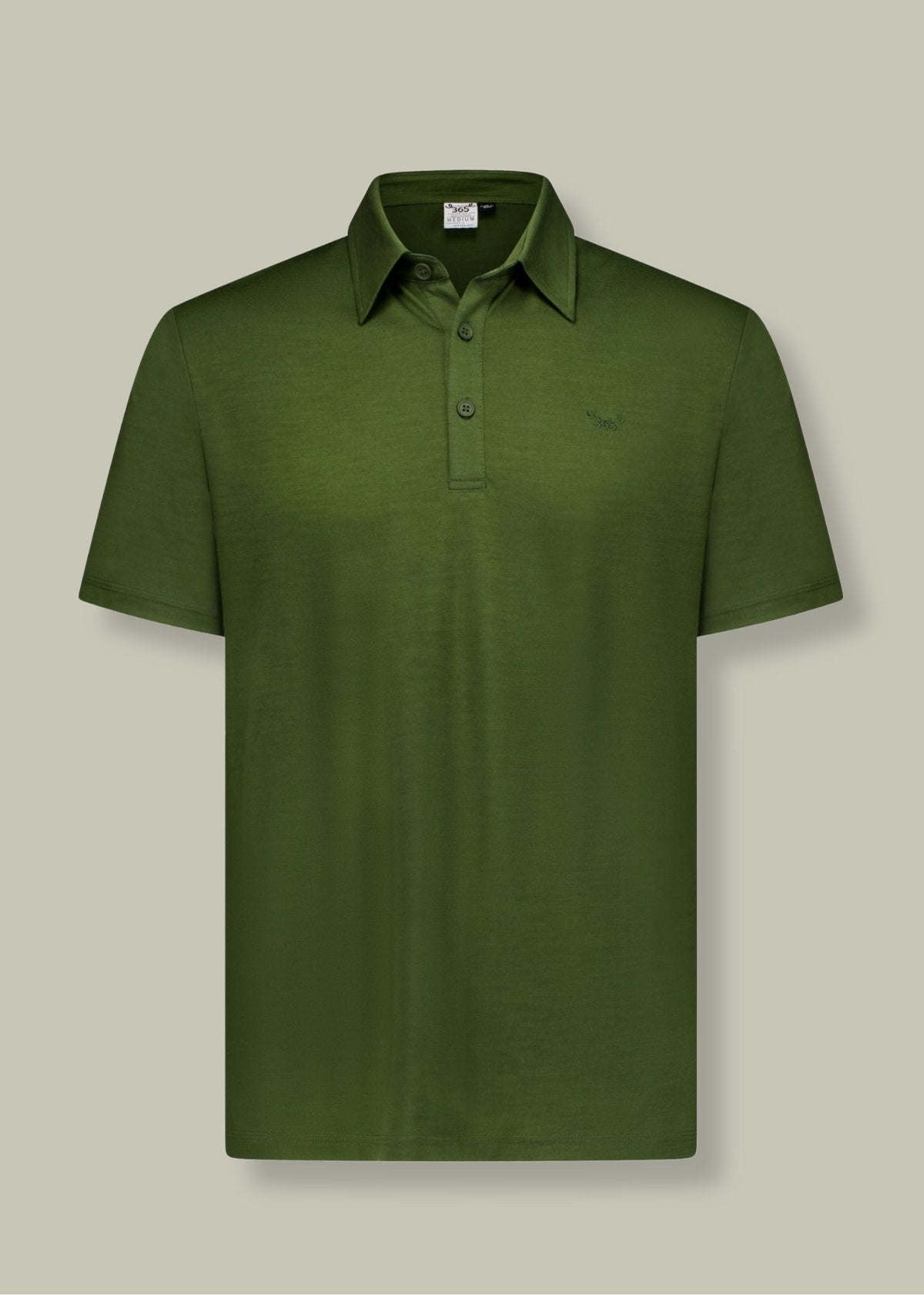 Men's Polo - 100% Merino Wool, Khaki Green - The Better Kiwi Co