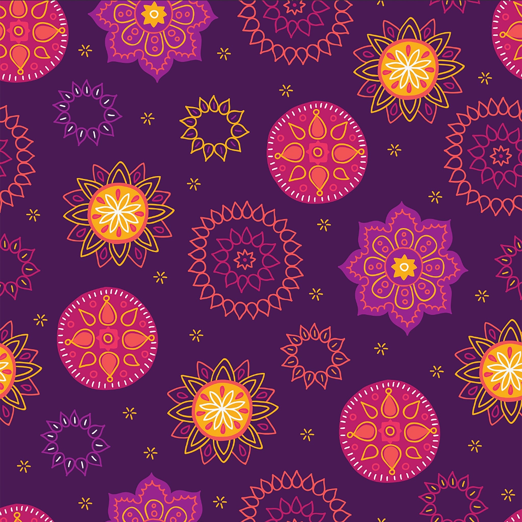 Marigold Mandala - 4 Furoshiki Gift Wraps