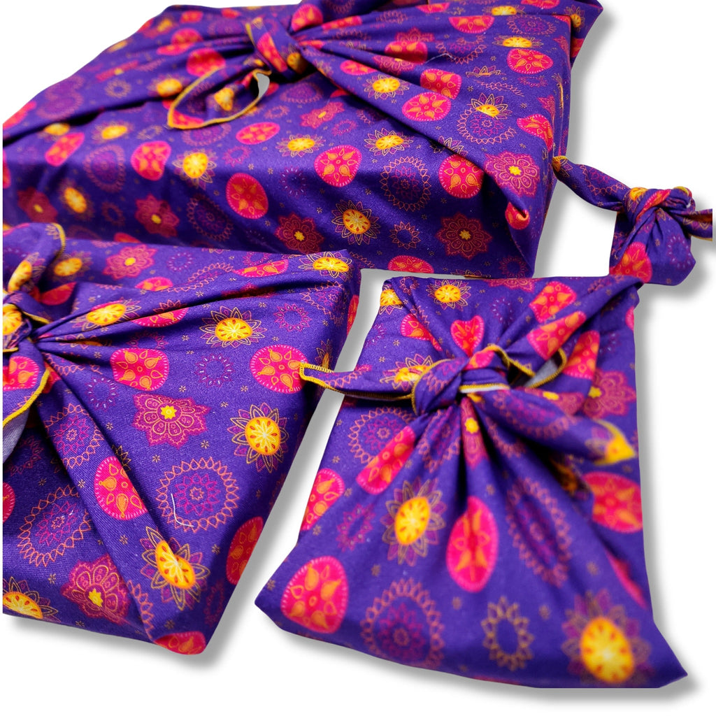 Marigold Mandala - 4 Furoshiki Gift Wraps