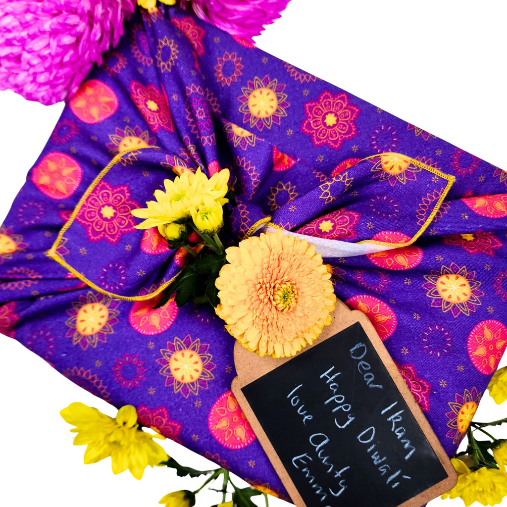 Marigold Mandala - 4 Furoshiki Gift Wraps