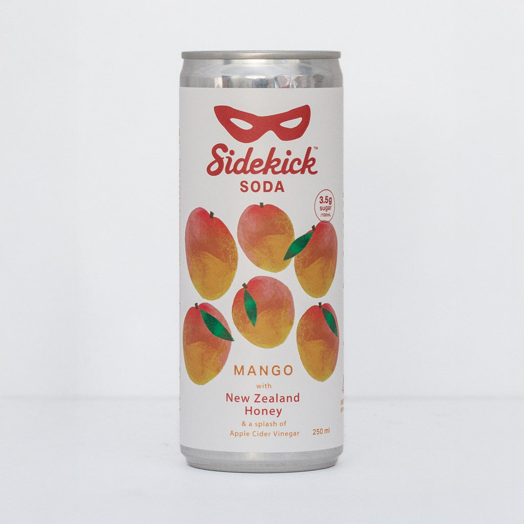 Sidekick Mango Soda 12-Pack NZ - The Better Kiwi Co