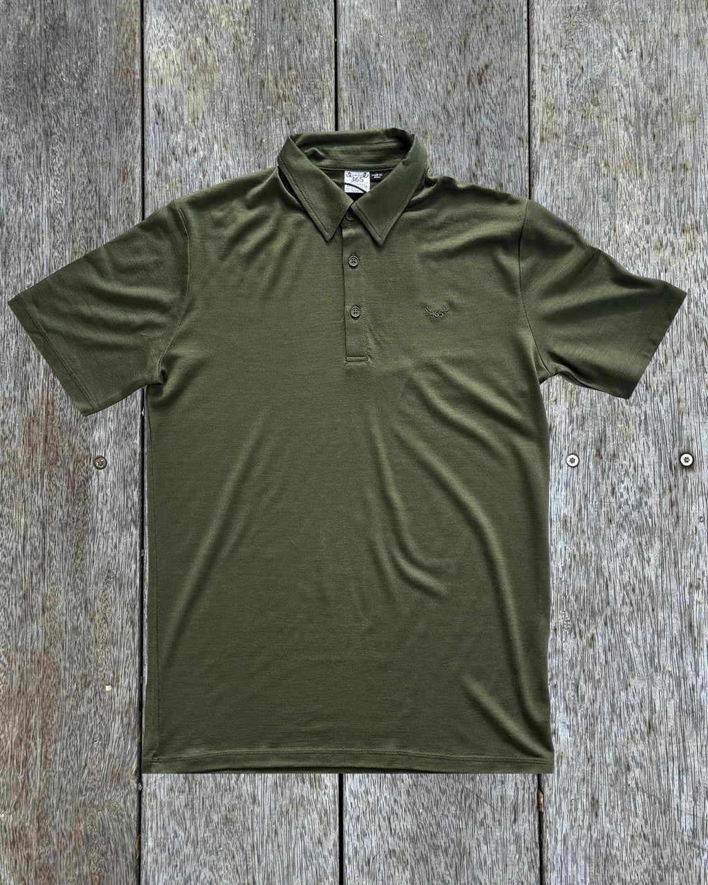 Men's Polo - 100% Merino Wool, Khaki Green - The Better Kiwi Co