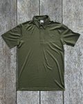 Men's Polo - 100% Merino Wool, Khaki Green - The Better Kiwi Co