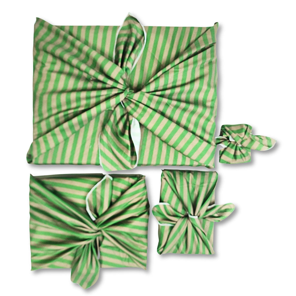 Pooches Stripey - 4 Furoshiki Gift Wraps - The Better Kiwi Co