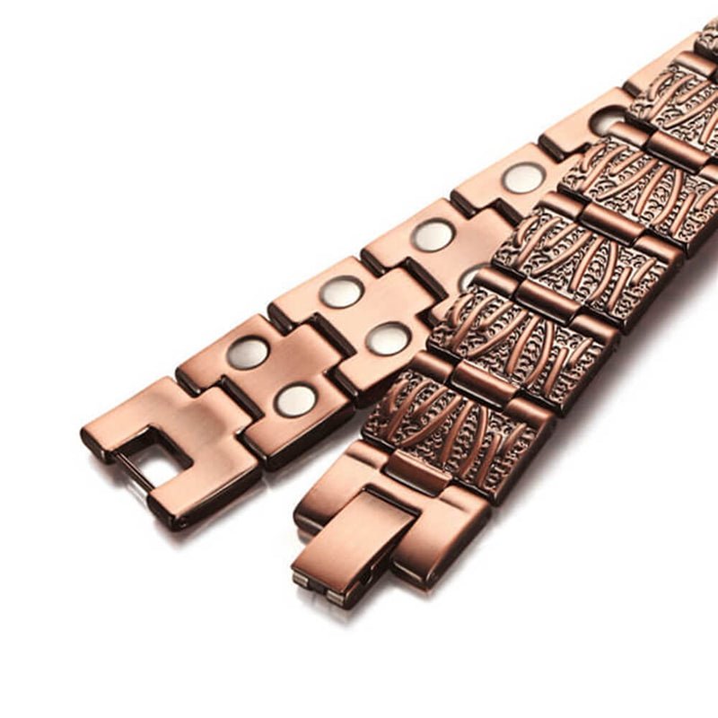 Vintage Red Copper Double Row Magnetic Bracelet - The Better Kiwi Co