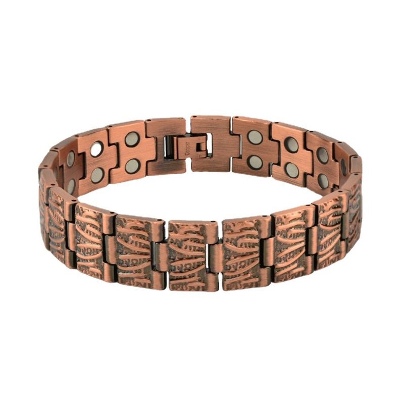 Vintage Red Copper Double Row Magnetic Bracelet - The Better Kiwi Co
