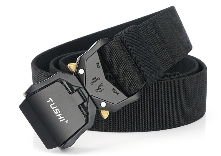 Tactical Belt Military Hiking Nylon Web Rigger Work Belts Heavy-Duty Quick-Relea