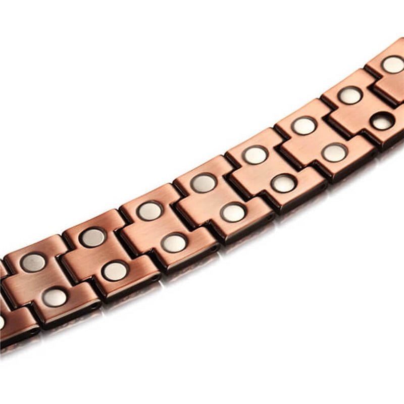Vintage Red Copper Double Row Magnetic Bracelet - The Better Kiwi Co