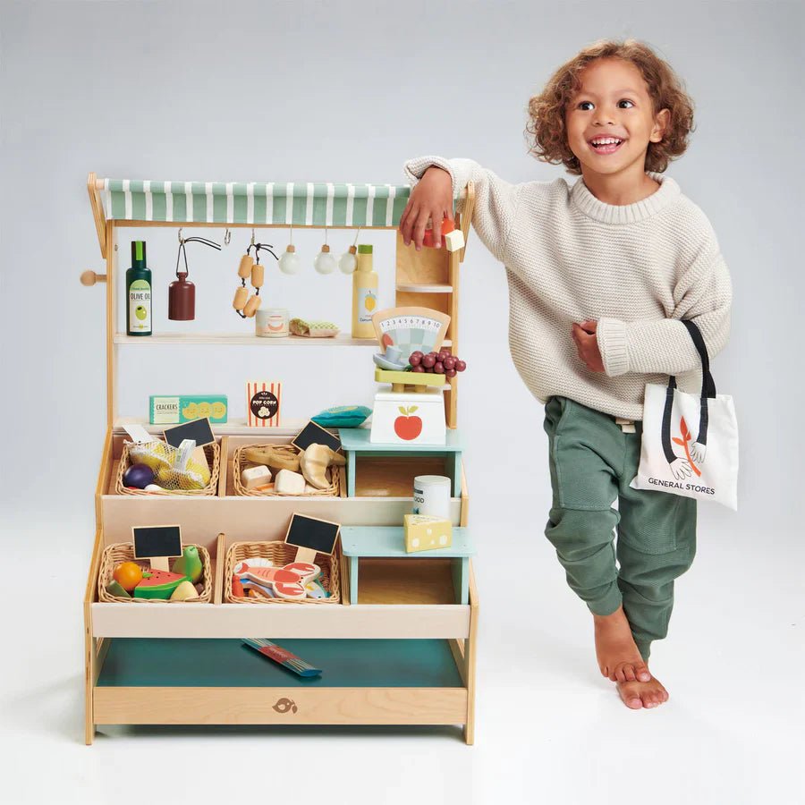 General Store Market Stall - Tender Leaf Toys | Pretend Play Toys - The Better Kiwi Co