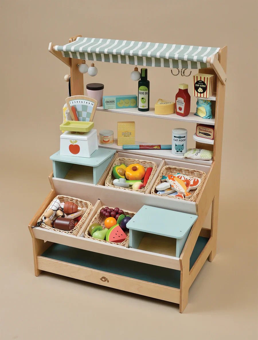 General Store Market Stall - Tender Leaf Toys | Pretend Play Toys - The Better Kiwi Co