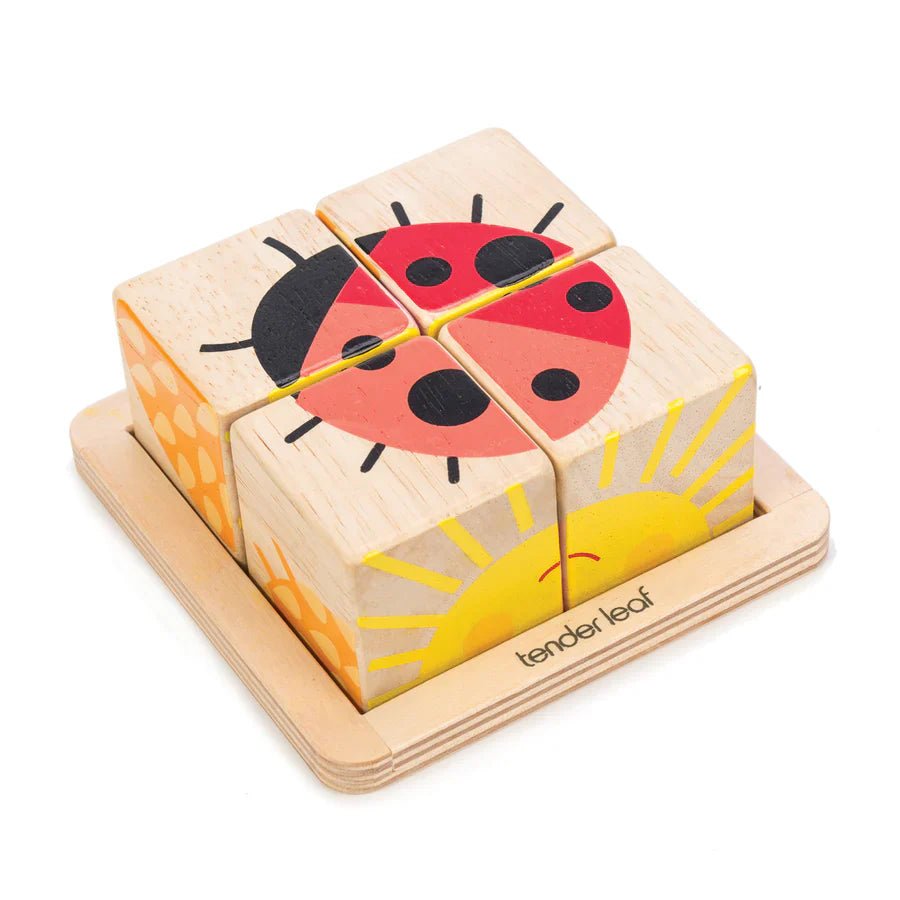Baby Blocks 6-in-1 Wooden Puzzle - Tender Leaf Toys | Wooden Toy NZ - The Better Kiwi Co