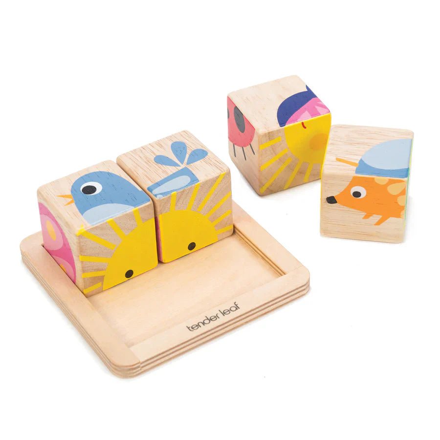 Baby Blocks 6-in-1 Wooden Puzzle - Tender Leaf Toys | Wooden Toy NZ - The Better Kiwi Co
