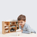 Wooden Polar Animals Display Shelf Set - Tender Leaf Toys | Wooden Toy NZ