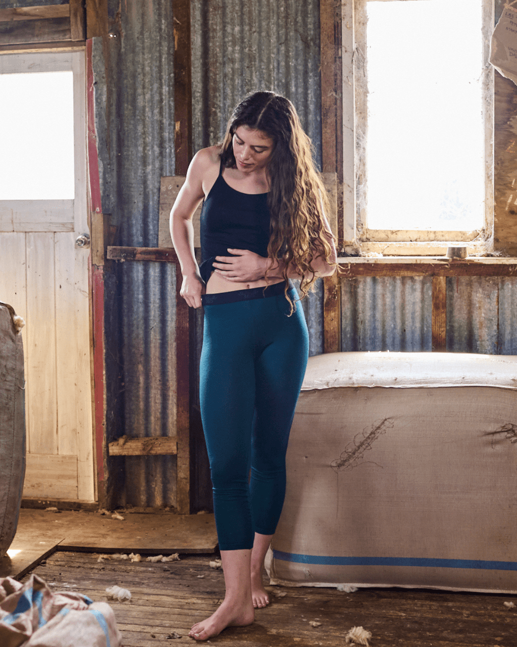 Women's Base Pant - 100% Merino Wool, Pine Green - The Better Kiwi Co