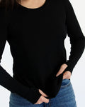 Women's Standard Long Sleeve - 100% Merino Wool, Black - The Better Kiwi Co